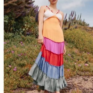 ANTHROPOLOGIE rainbow maxi dress